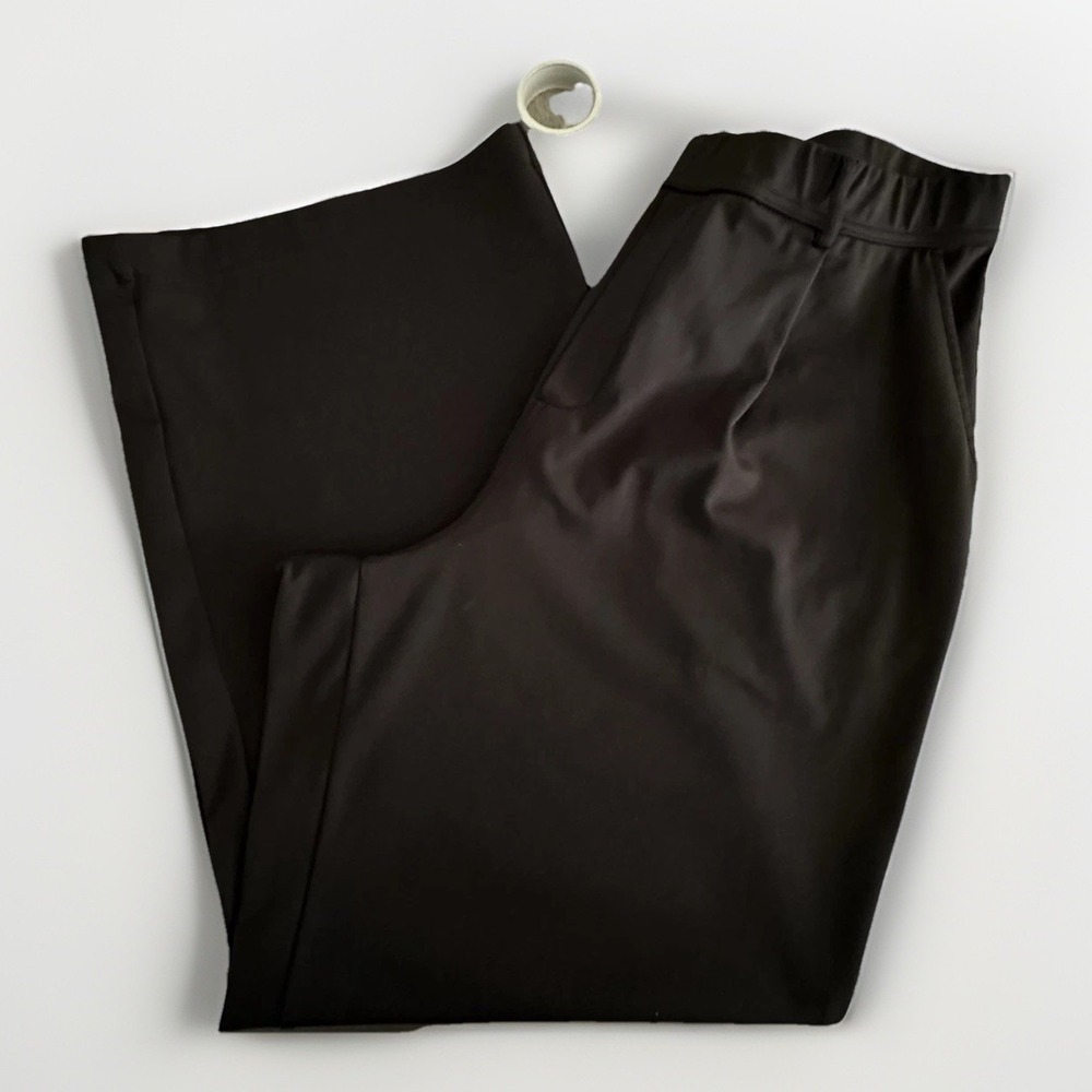Halara Pants Women's Medium ? Black High Waist Wide Leg Pull On Career Comfort